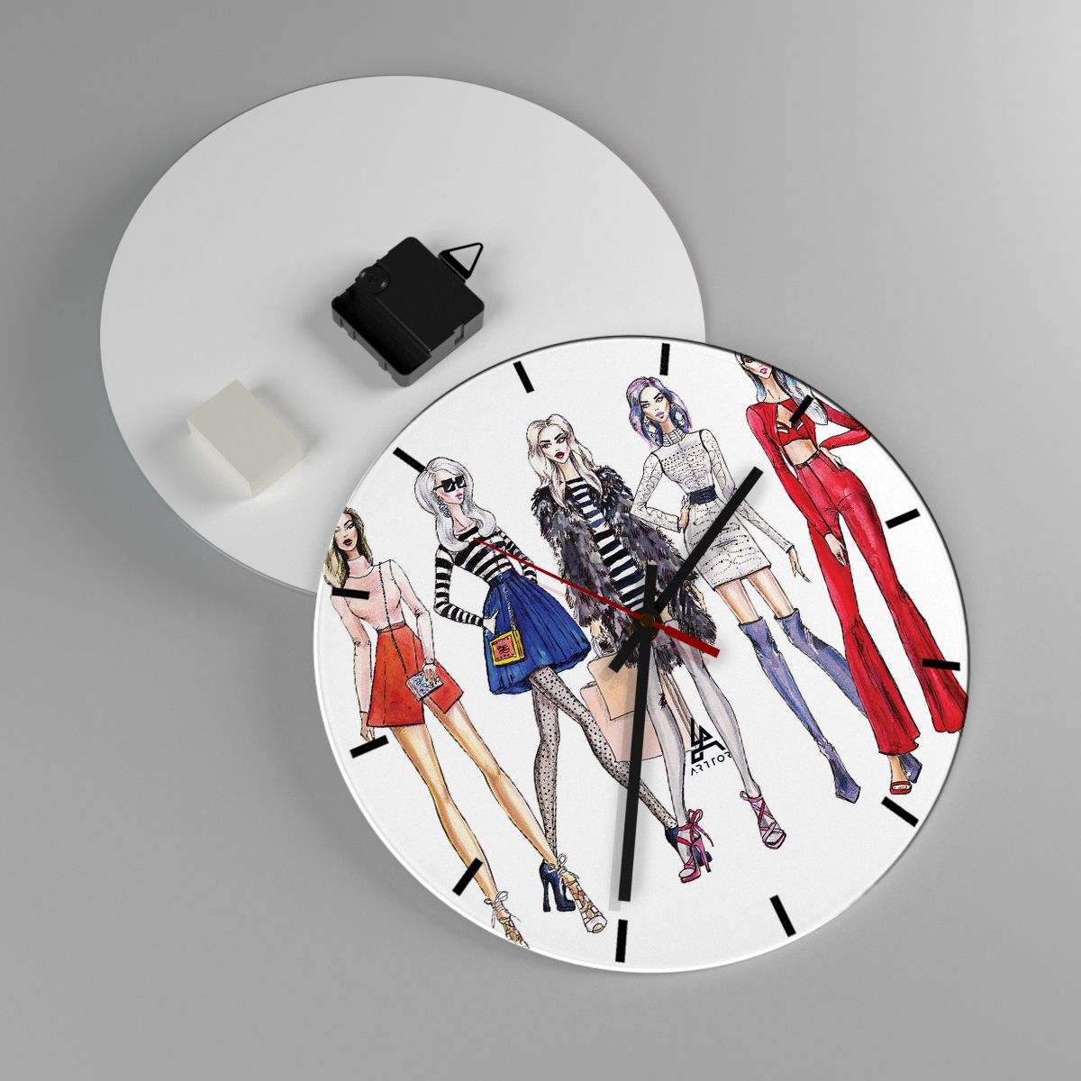 Horloge murale Femme, Horloge murale Mode, Horloge murale Modèle, Horloge murale Défilé De Mode, Horloge murale Graphique
