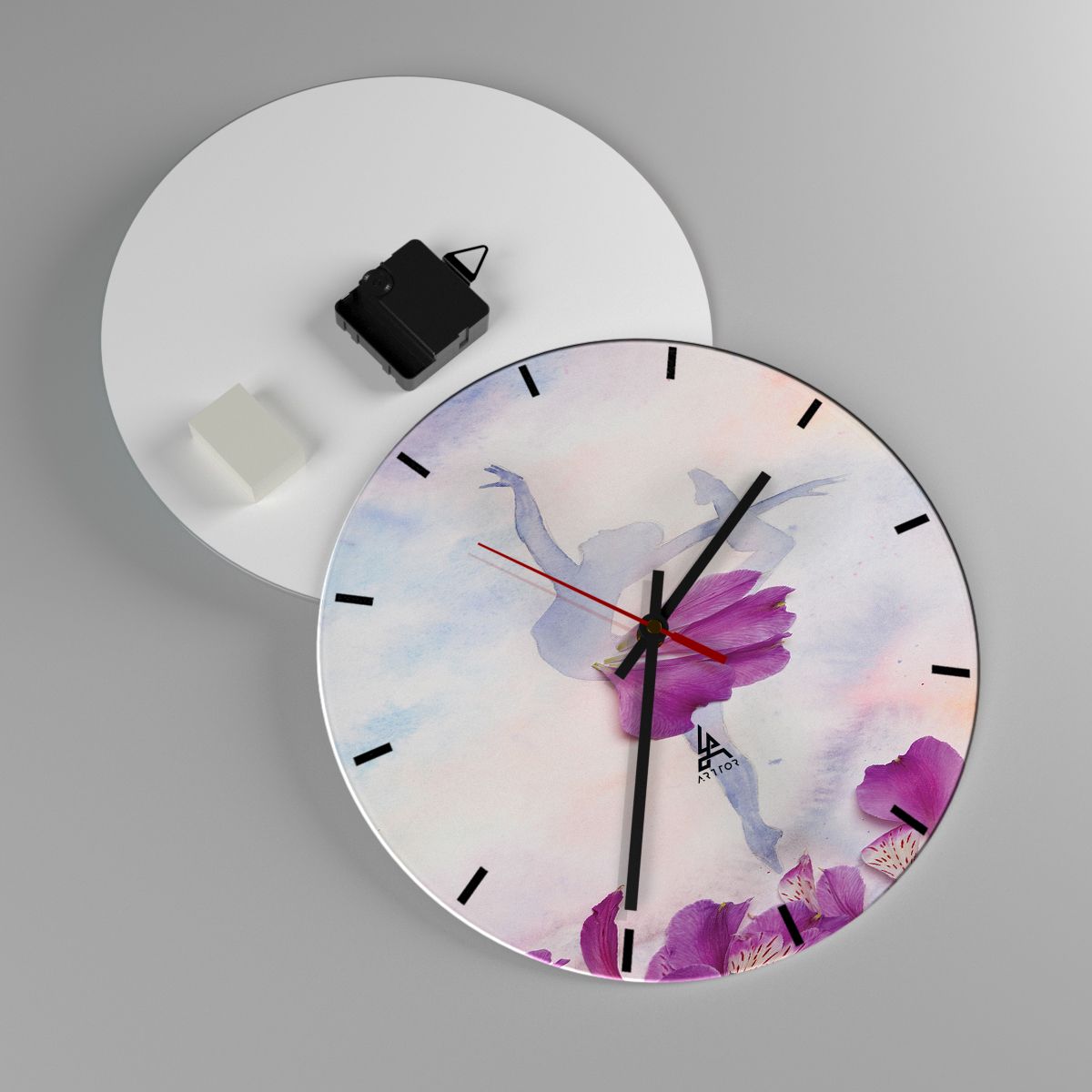 Wall clock Abstraction, Wall clock Ballerina, Wall clock Dance, Wall clock Flowers, Wall clock Art