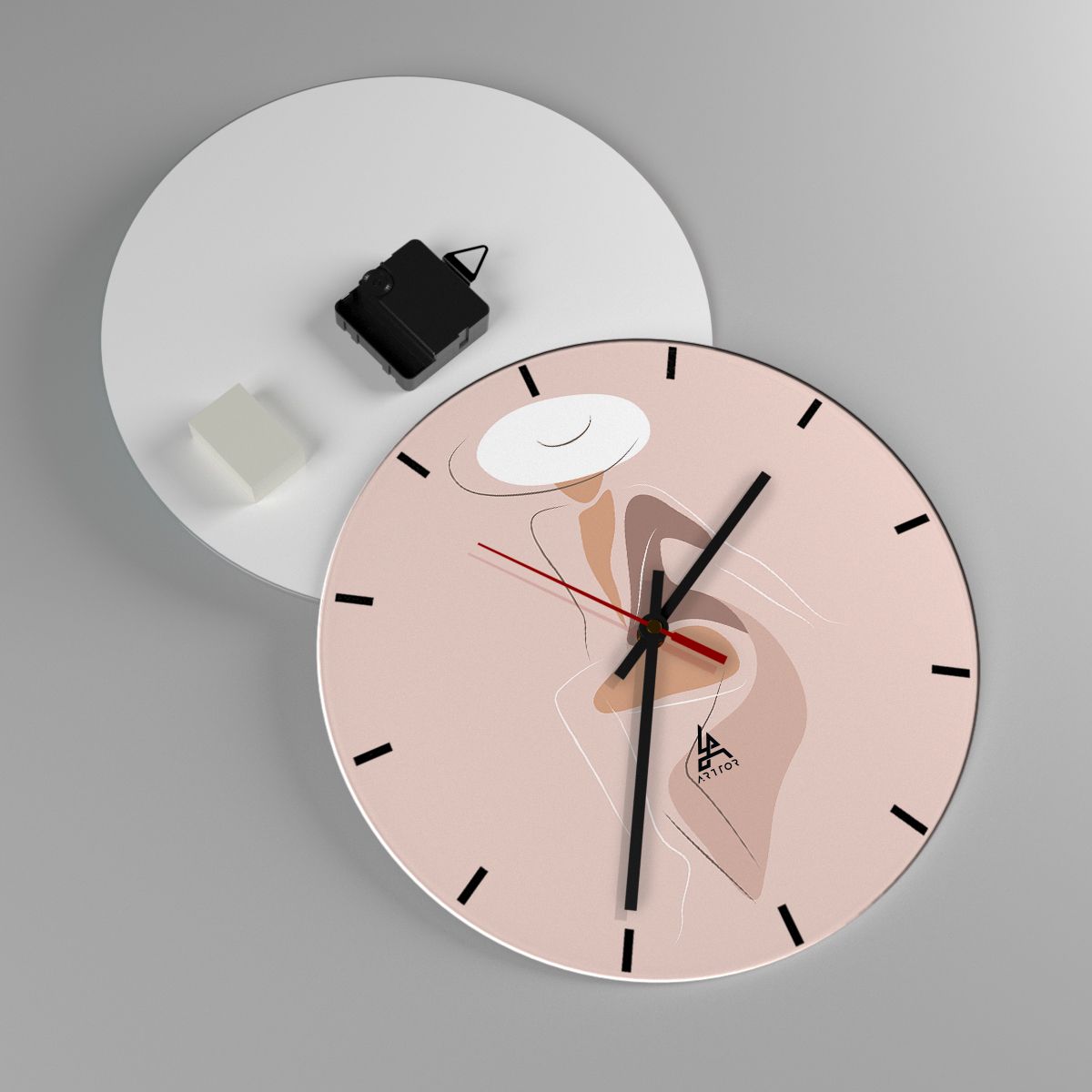 Wall clock Graphics, Wall clock Woman, Wall clock Woman With Hat, Wall clock Fashion, Wall clock Modern Art