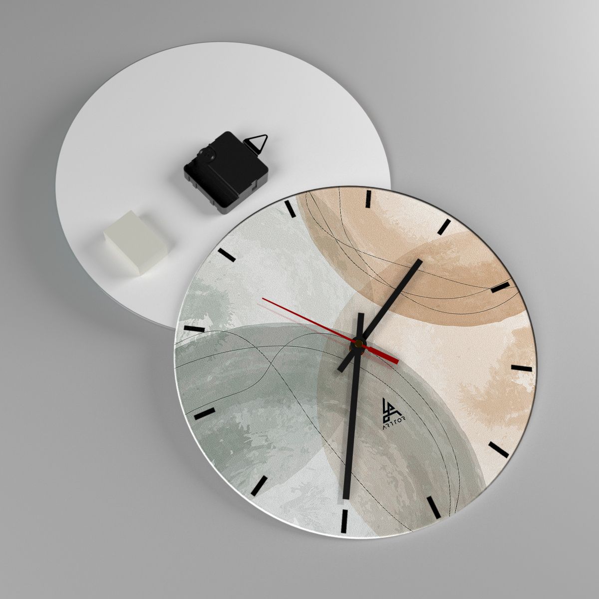 Nástěnné hodiny Abstrakce, Nástěnné hodiny Umění, Nástěnné hodiny Kruhy, Nástěnné hodiny Moderní Umění, Nástěnné hodiny Grafika