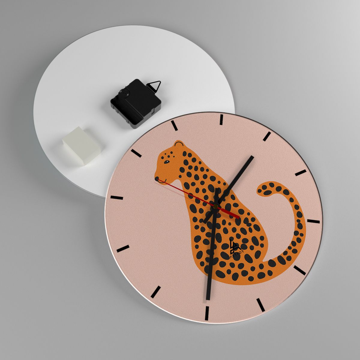 Reloj de pared Para Niños, Reloj de pared Pantera, Reloj de pared Animales, Reloj de pared Minimalismo, Reloj de pared Arte