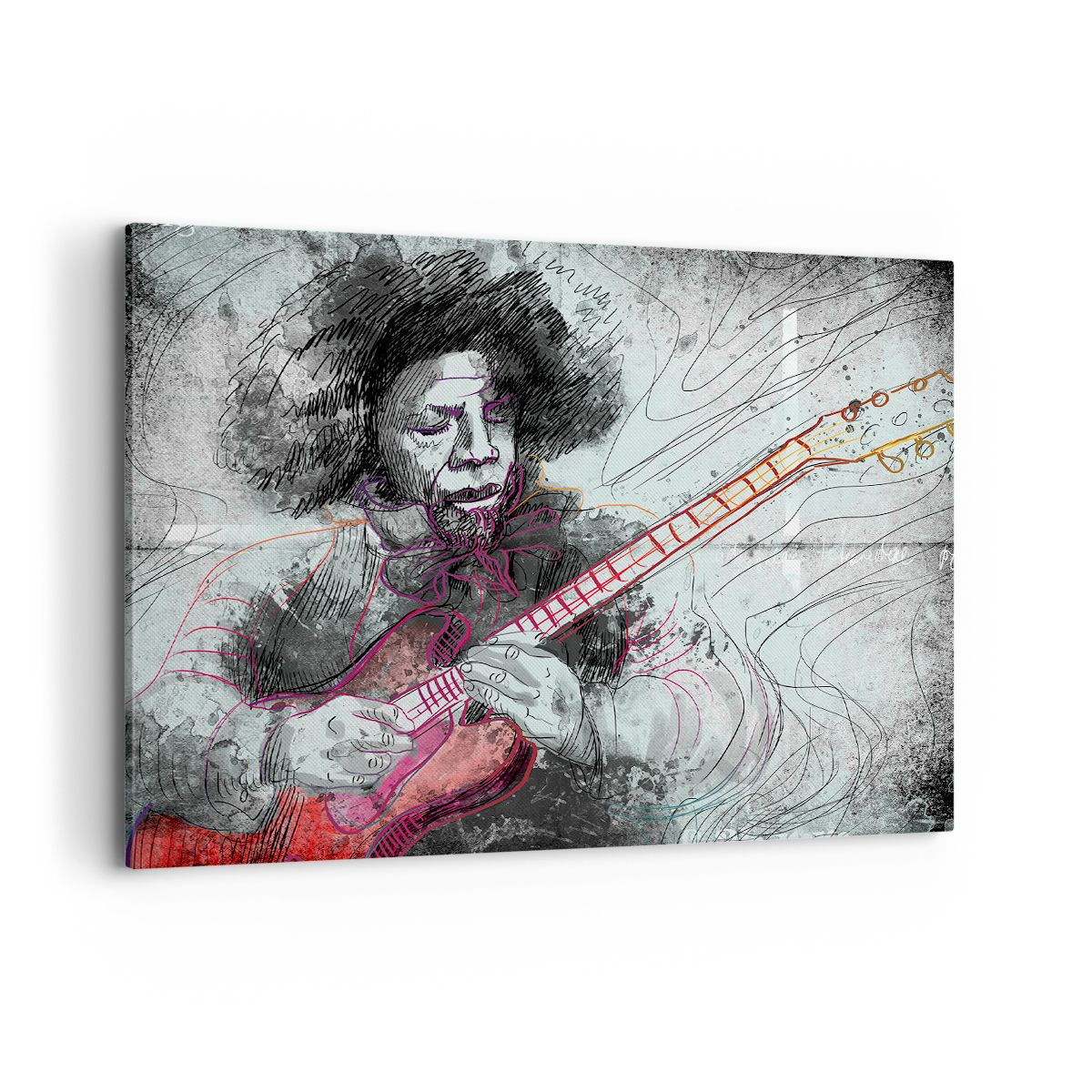 Obraz Na Płótnie - Gitara Muzyka  - 100X70 Cm - Aa100X70-2559