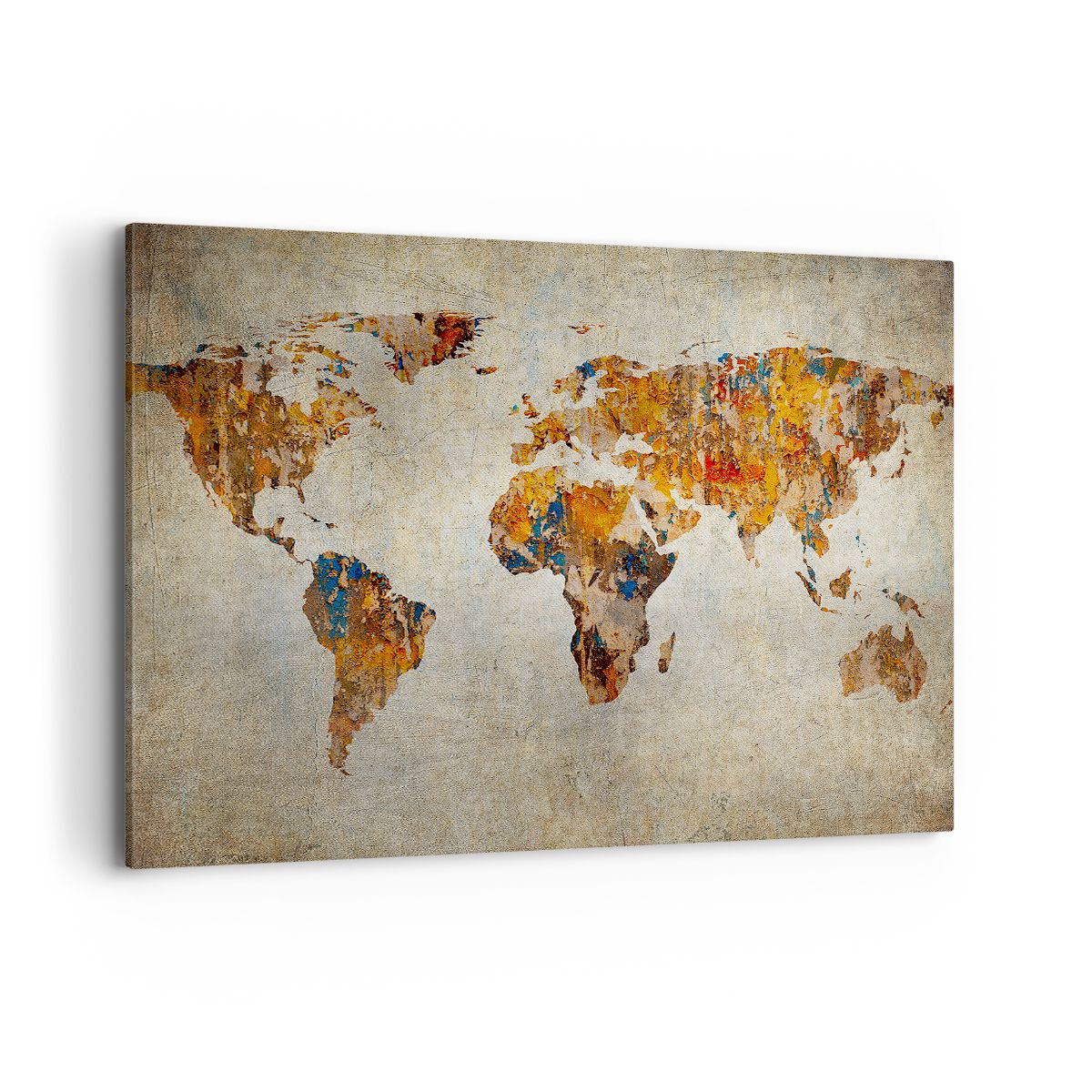 Obraz Na Płótnie - Mapa Kontynent - 100X70 Cm - Aa100X70-2783