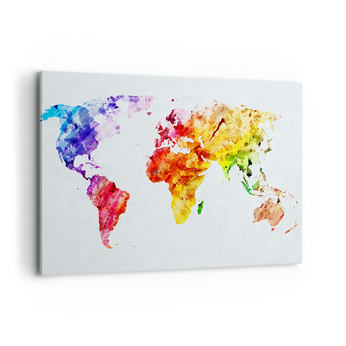 Obraz Na Płótnie - Mapa Kontynent - 100X70 Cm - Aa100X70-2799