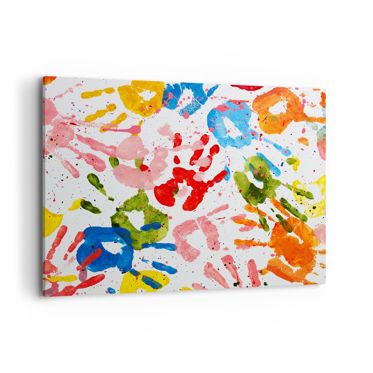 Obraz Na Płótnie - Dłoń Odcisk Farba - 100X70 Cm - Aa100X70-2876