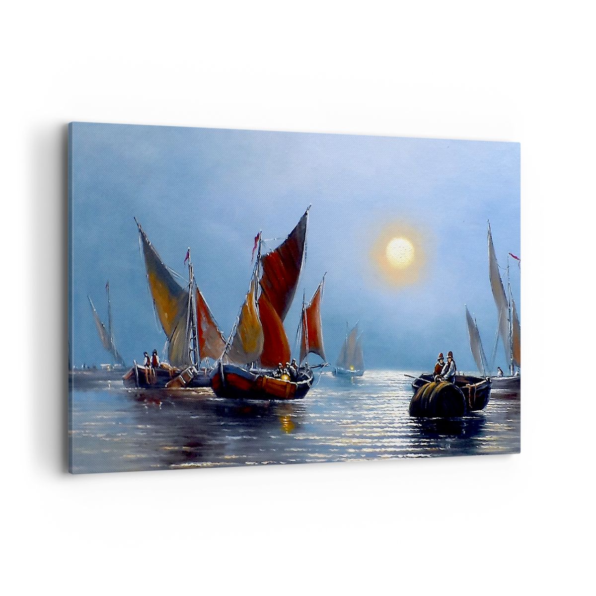 Obraz Na Płótnie - Łódź Połów Rybak - 100X70 Cm - Aa100X70-2957