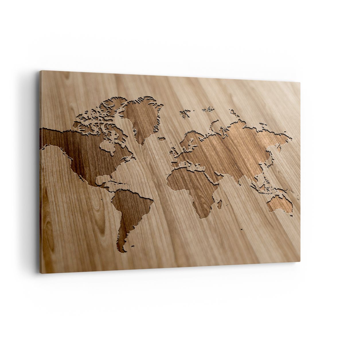 Obraz Na Płótnie - Mapa Kontynent - 100X70 Cm - Aa100X70-3042