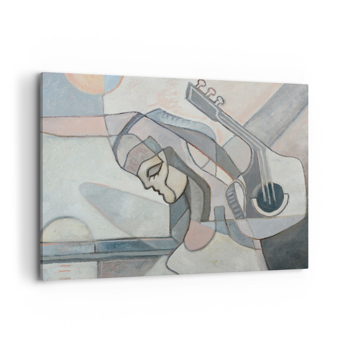 Obraz Na Płótnie - Kobieta Gitara  - 100X70 Cm - Aa100X70-3739