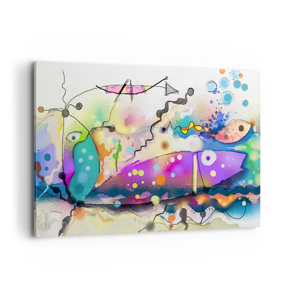 Obraz Na Płótnie - Ryby Pastele  - 100X70 Cm - Aa100X70-4096