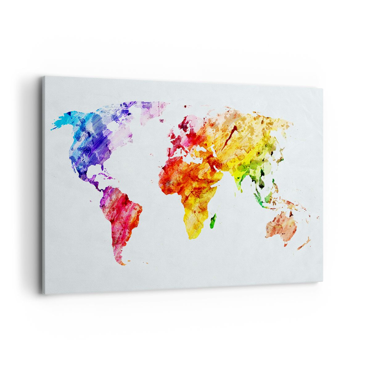 Obraz Na Płótnie - Mapa Kontynent - 120X80 Cm - Aa120X80-2799