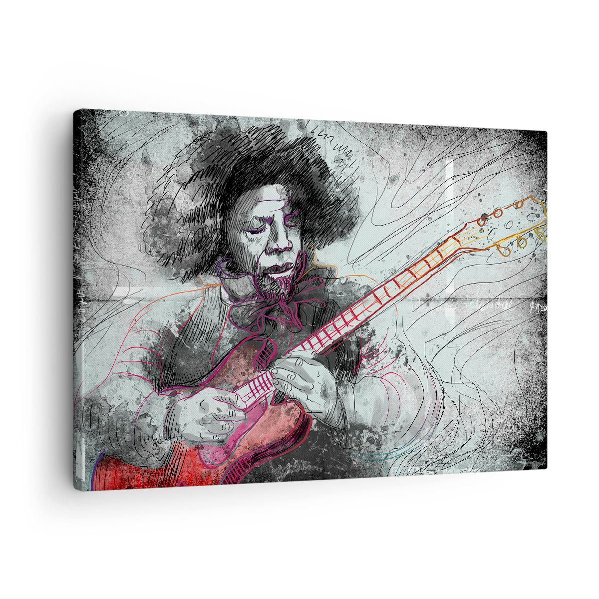 Obraz Na Płótnie - Gitara Muzyka  - 70X50 Cm - Aa70X50-2559