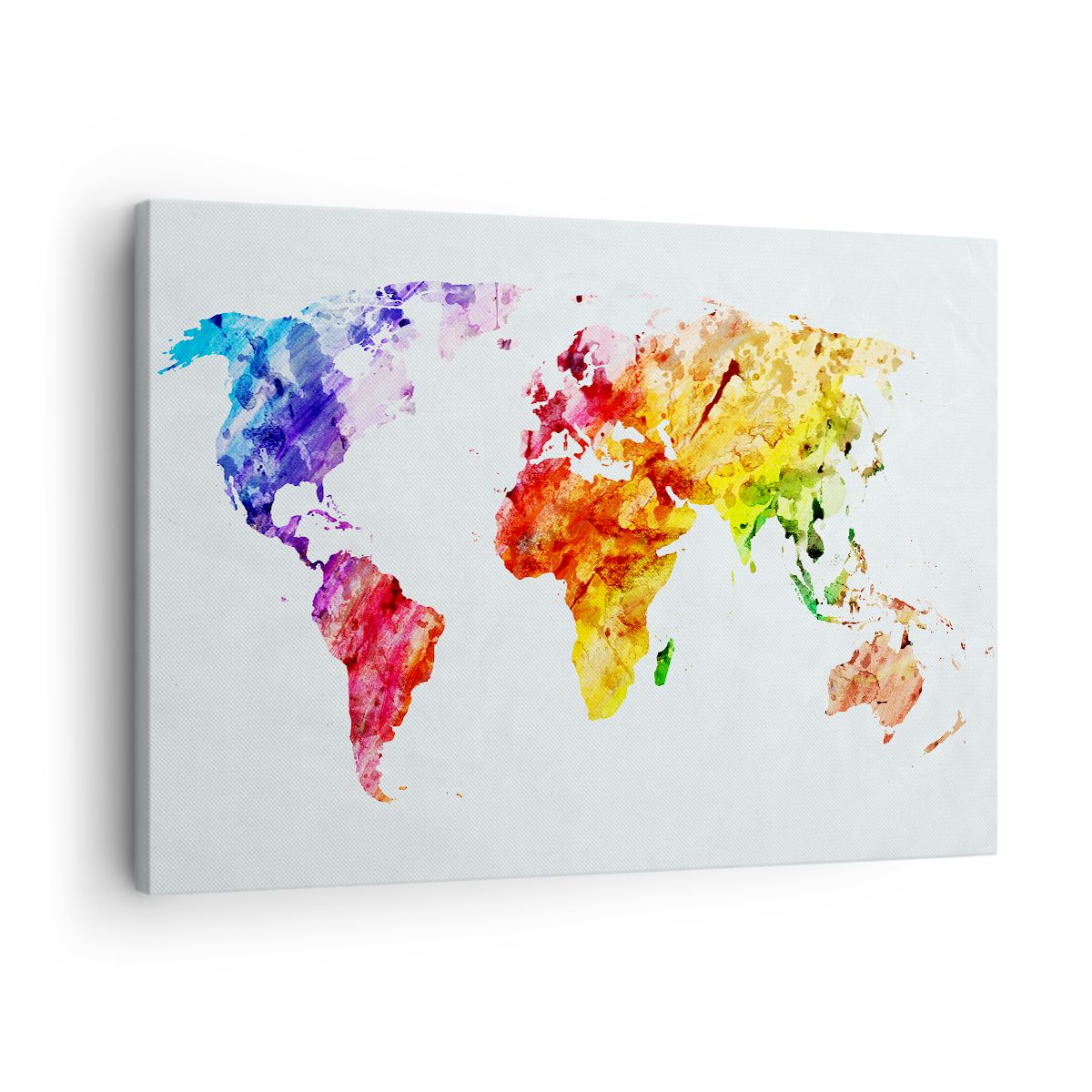 Obraz Na Płótnie - Mapa Kontynent - 70X50 Cm - Aa70X50-2799