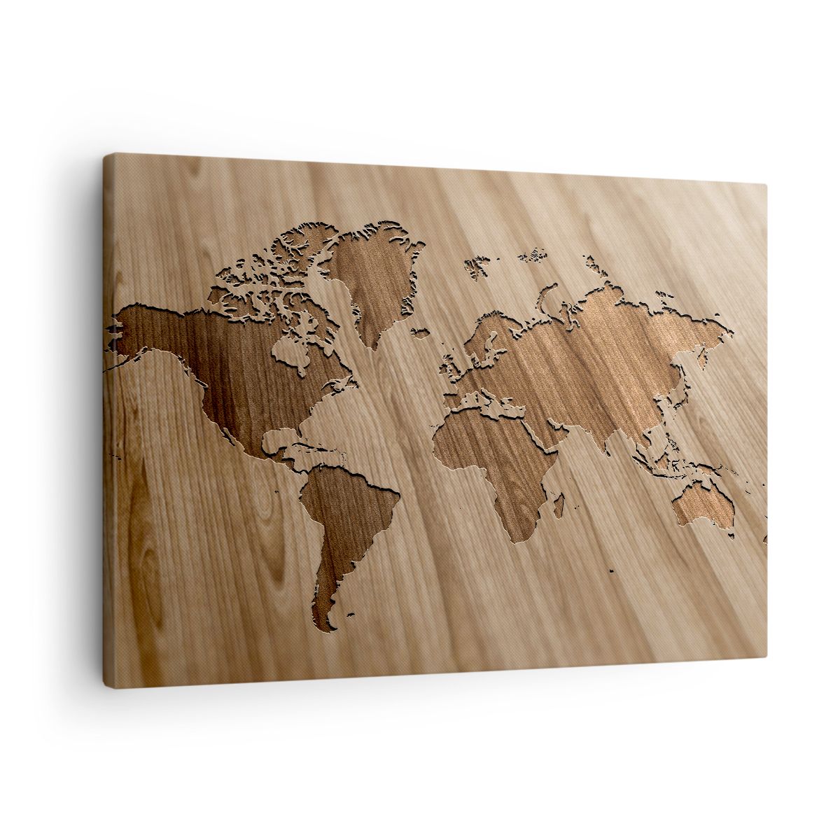 Obraz Na Płótnie - Mapa Kontynent - 70X50 Cm - Aa70X50-3042