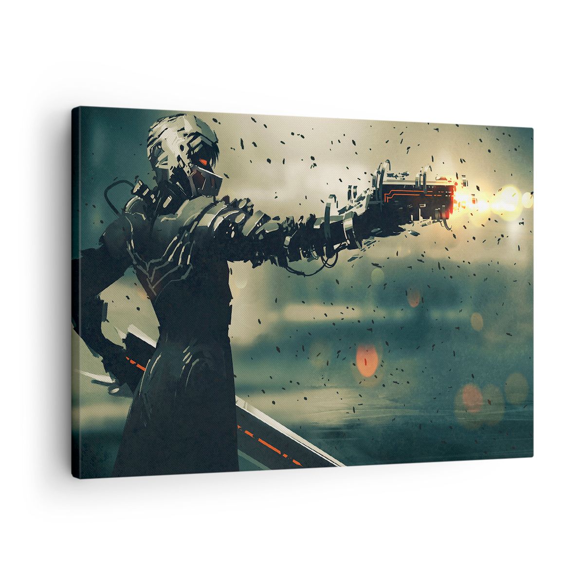 Obraz Na Płótnie - Robot Walka Broń - 70X50 Cm - Aa70X50-3196