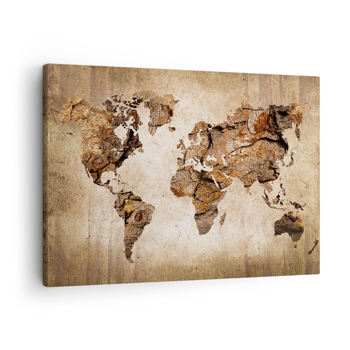 Obraz Na Płótnie - Mapa Kontynenty - 70X50 Cm - Aa70X50-3590
