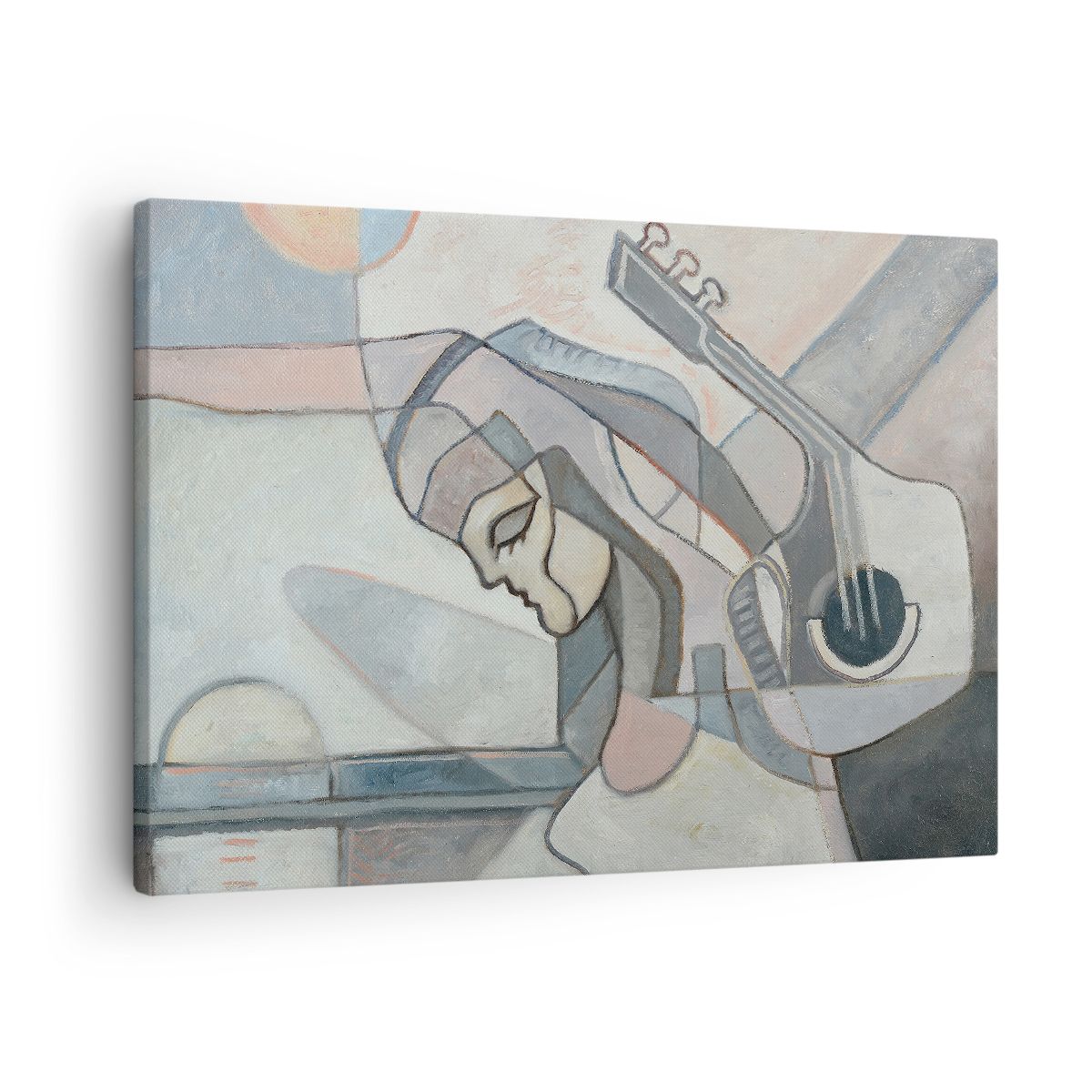 Obraz Na Płótnie - Kobieta Gitara  - 70X50 Cm - Aa70X50-3739