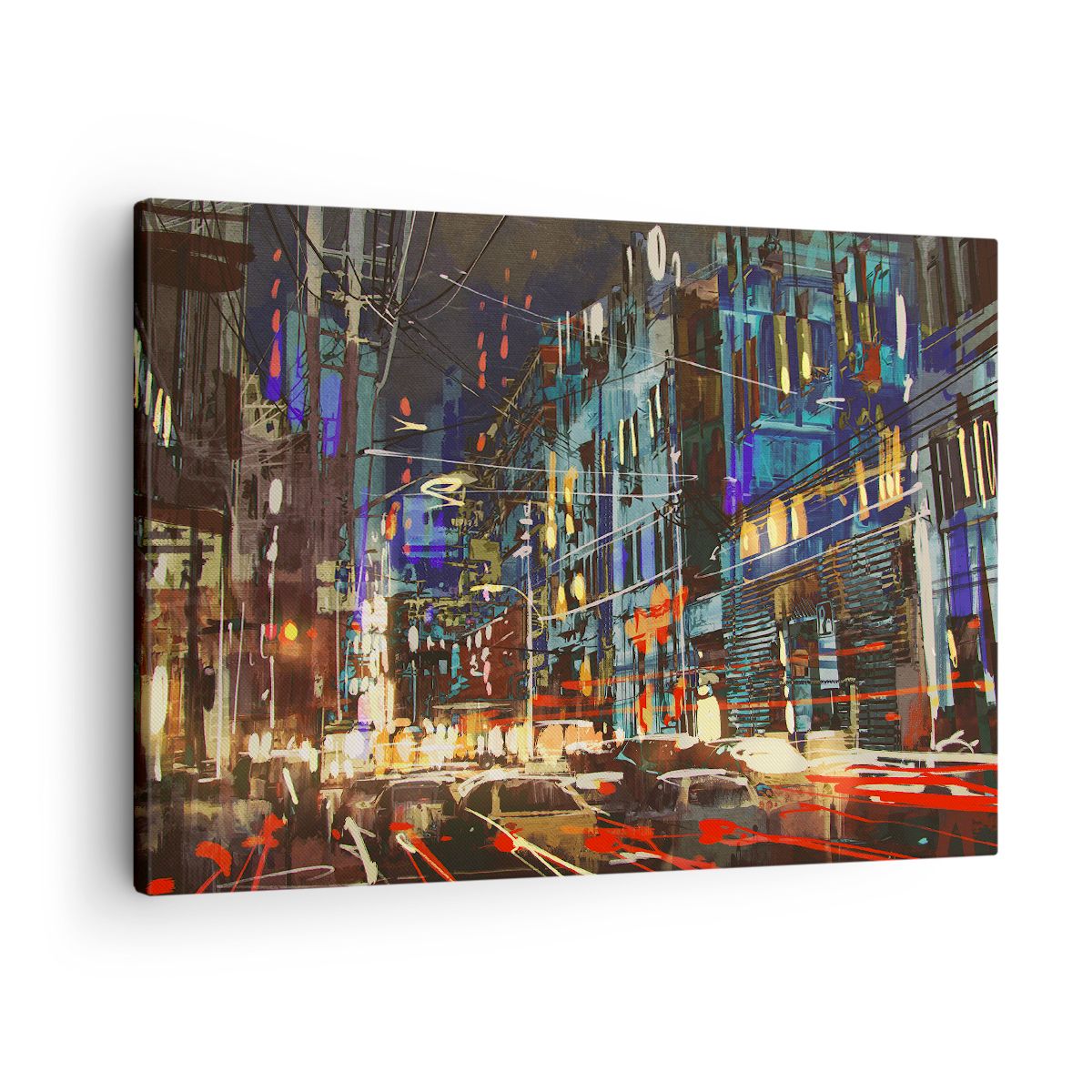 Obraz Na Płótnie - Miasto Centrum Auto - 70X50 Cm - Aa70X50-3787