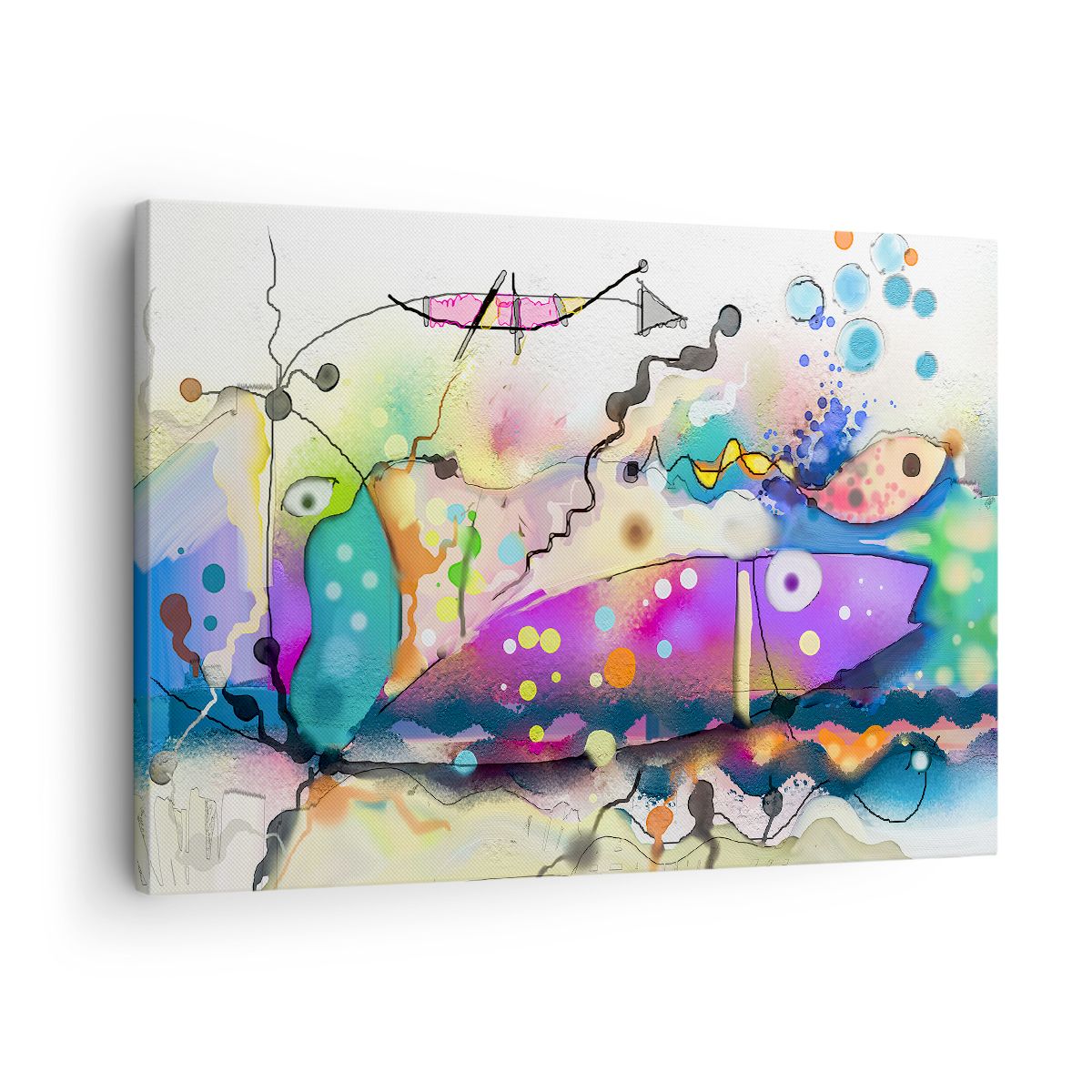 Obraz Na Płótnie - Ryby Pastele  - 70X50 Cm - Aa70X50-4096