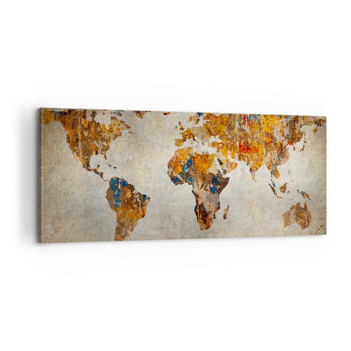 Obraz Na Płótnie - Mapa Kontynent - 100X40 Cm - Ab100X40-2783