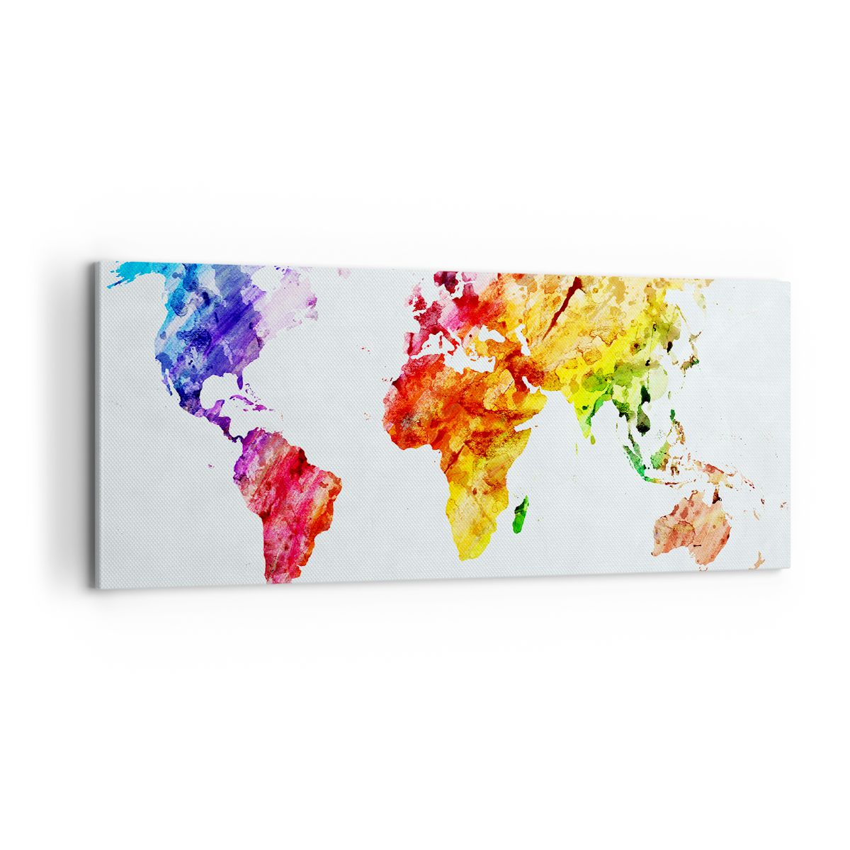 Obraz Na Płótnie - Mapa Kontynent - 100X40 Cm - Ab100X40-2799