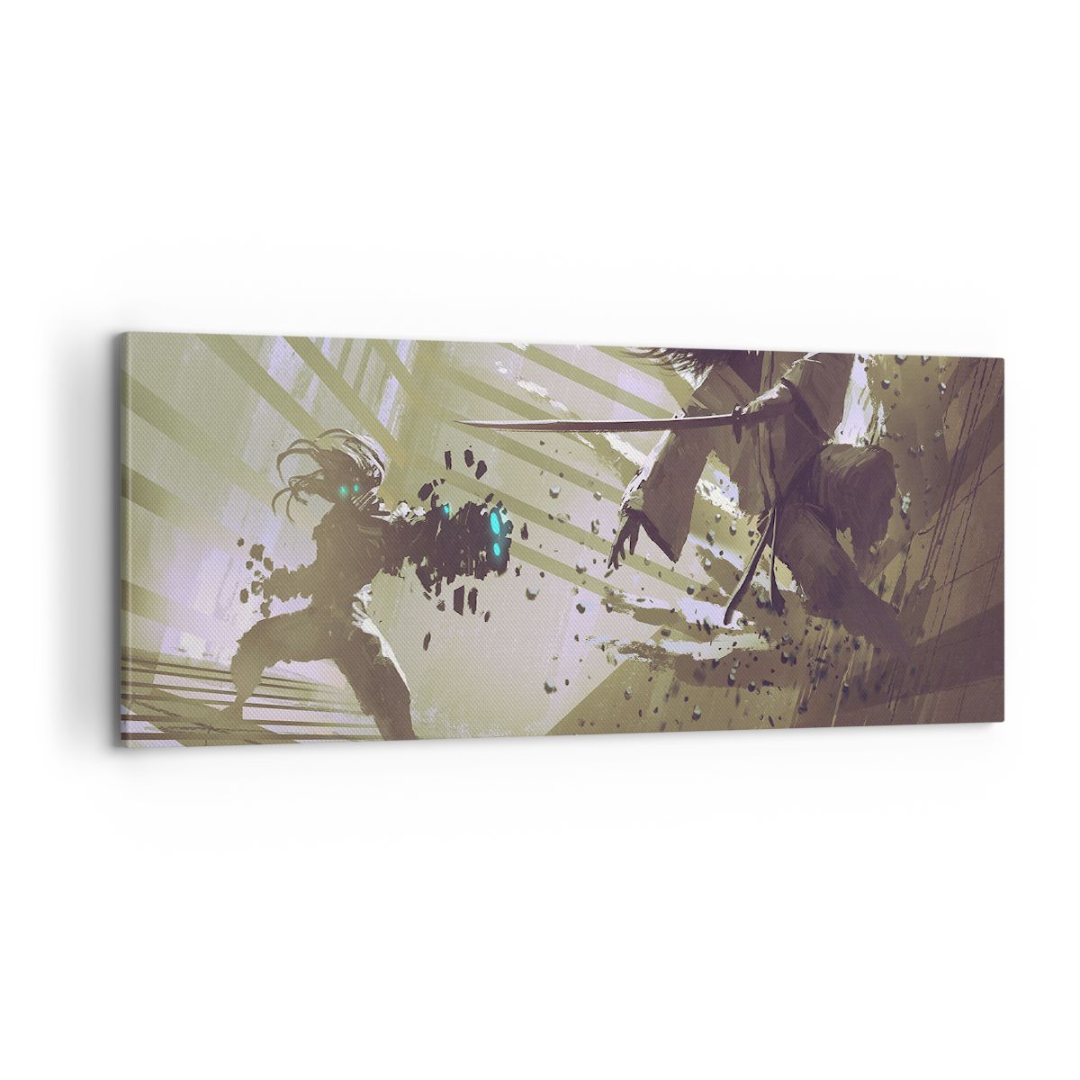 Obraz Na Płótnie - Roboty Walka - 100X40 Cm - Ab100X40-2912