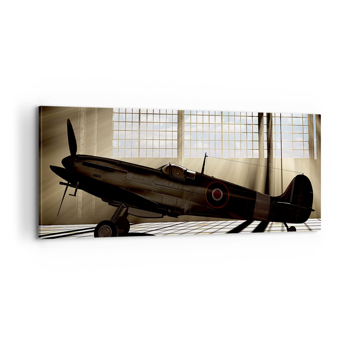 Obraz Na Płótnie - Samolot Hangar - 100X40 Cm - Ab100X40-2969
