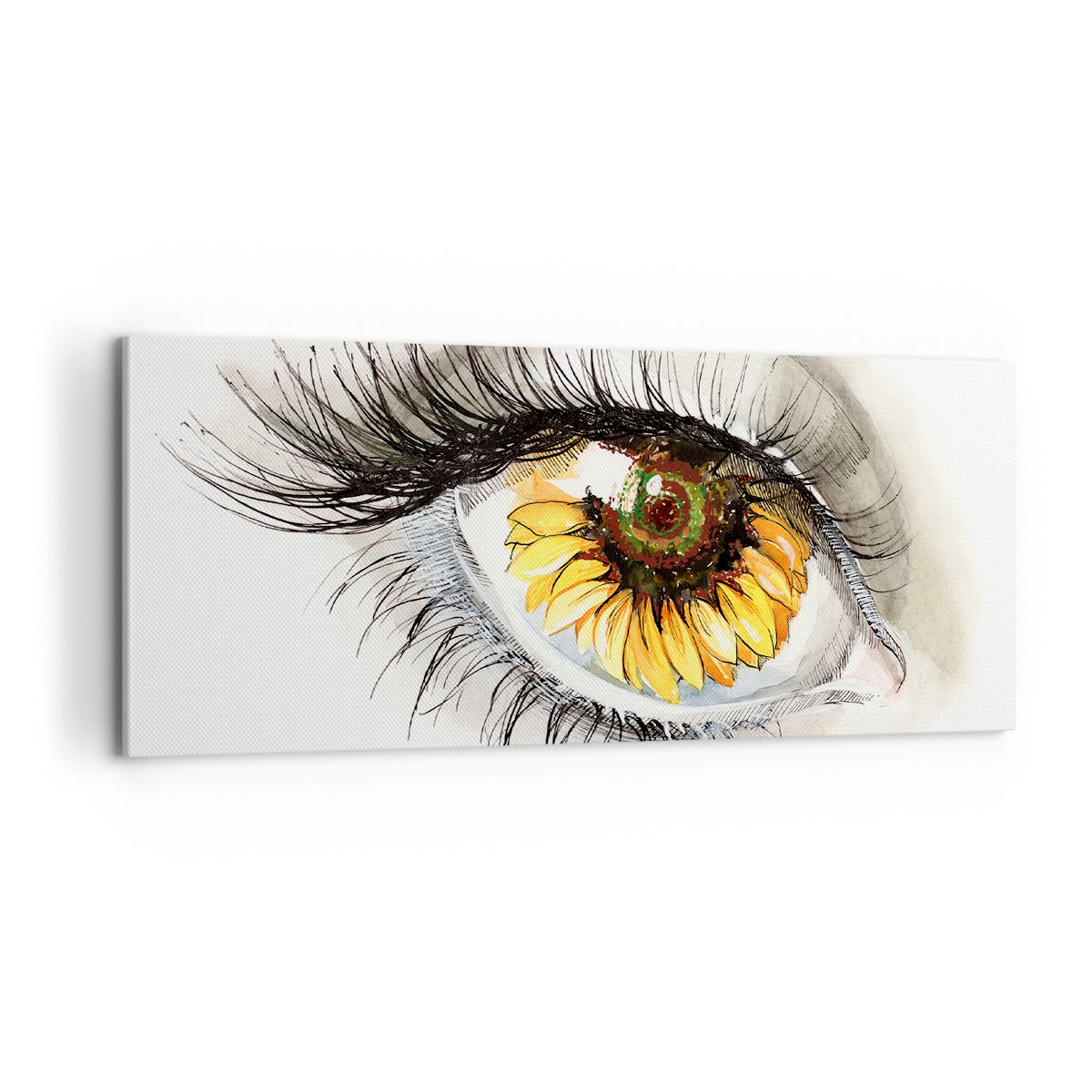 Obraz Na Płótnie - Kobieta Oko - 100X40 Cm - Ab100X40-3003
