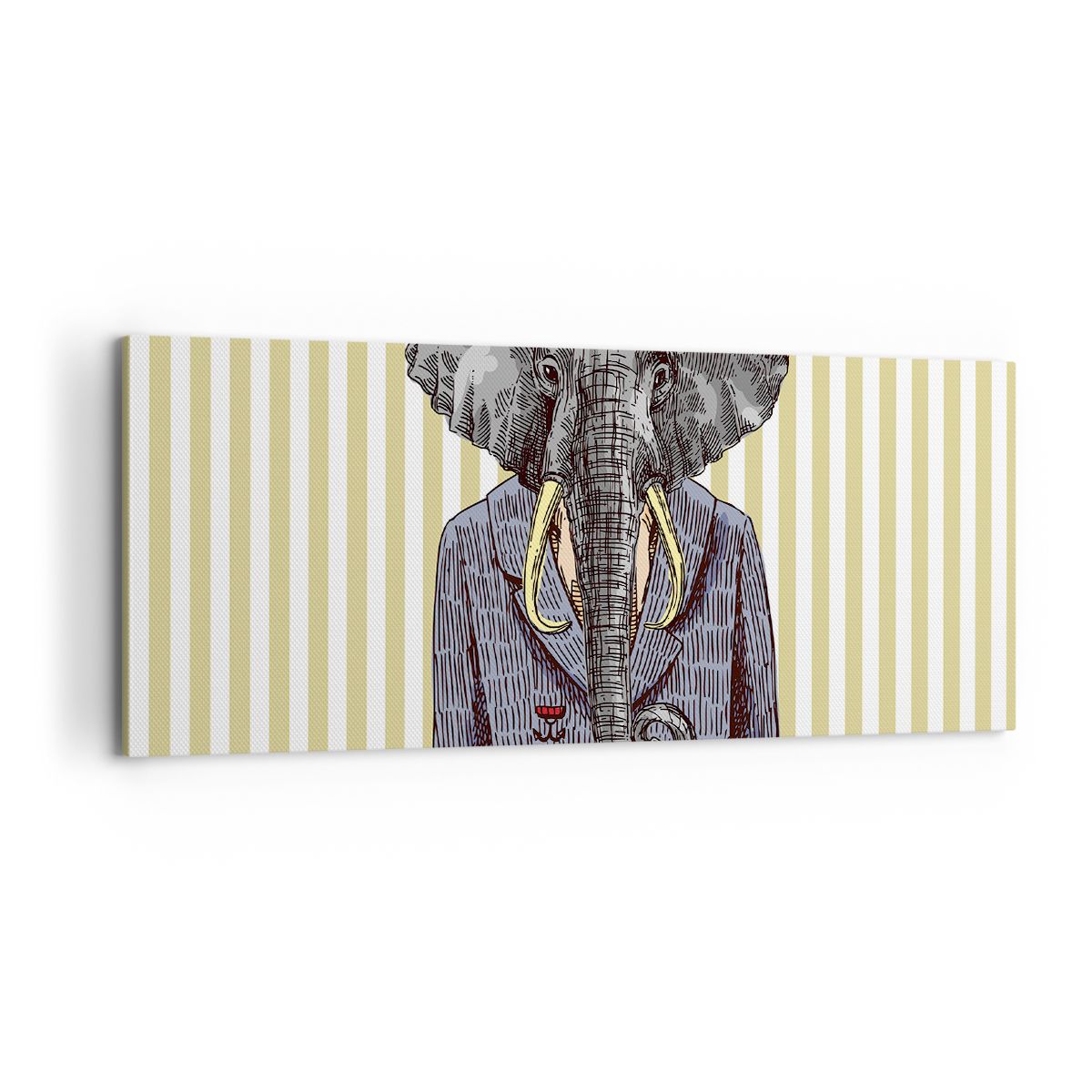 Obraz Na Płótnie - Słoń Elegant  - 100X40 Cm - Ab100X40-3209