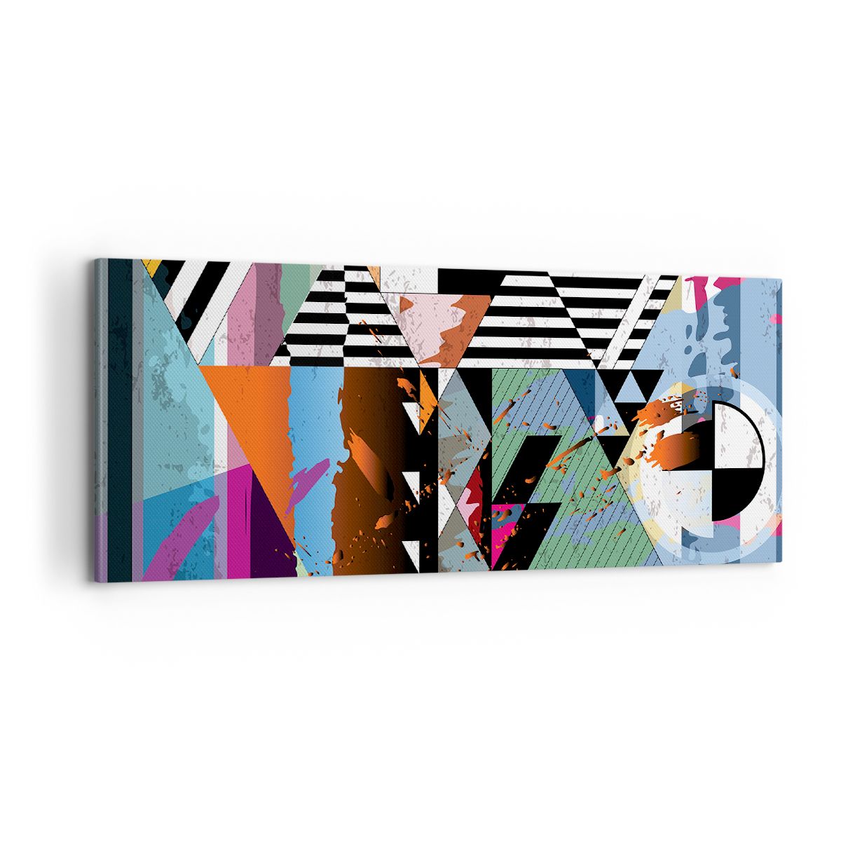 Obraz Na Płótnie - Kompozycja Figury - 100X40 Cm - Ab100X40-3636