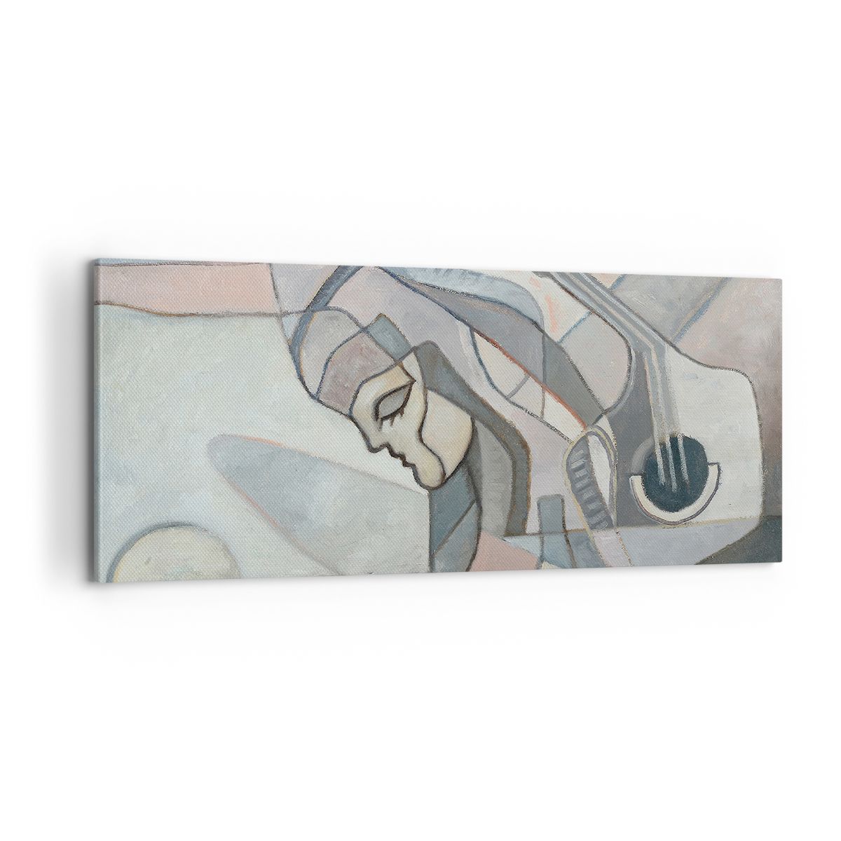 Obraz Na Płótnie - Kobieta Gitara  - 100X40 Cm - Ab100X40-3739