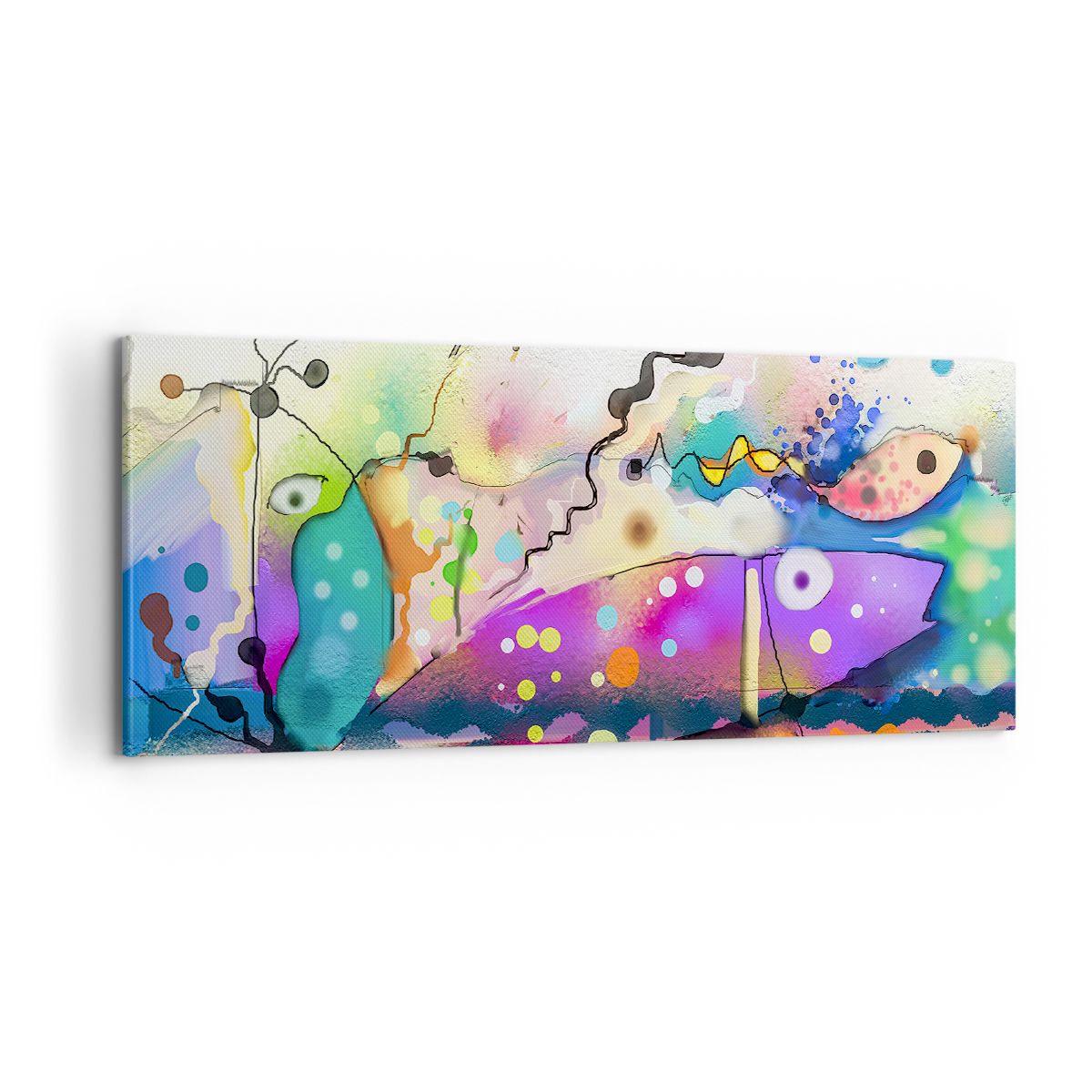 Obraz Na Płótnie - Ryby Pastele  - 100X40 Cm - Ab100X40-4096