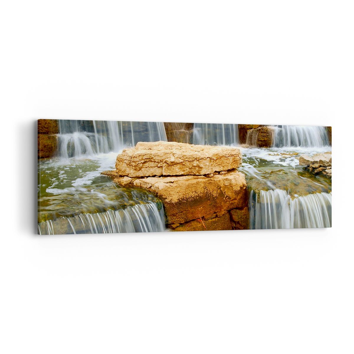 Obraz Na Płótnie - Kaskada Wodna - 90X30 Cm - Ab90X30-0122