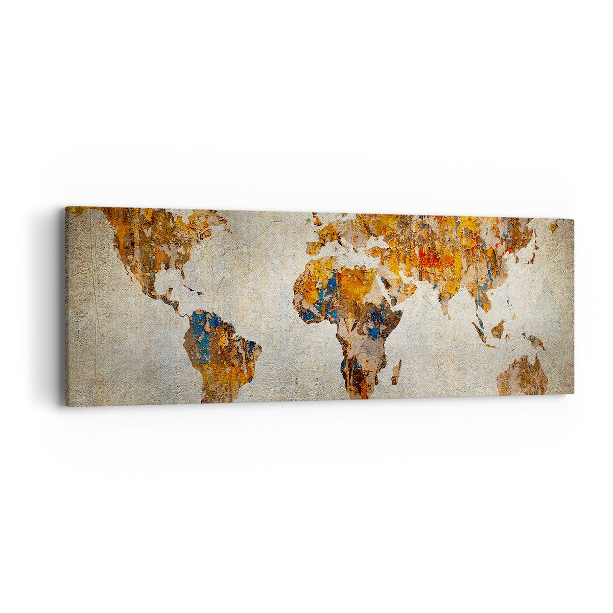 Obraz Na Płótnie - Mapa Kontynent - 90X30 Cm - Ab90X30-2783