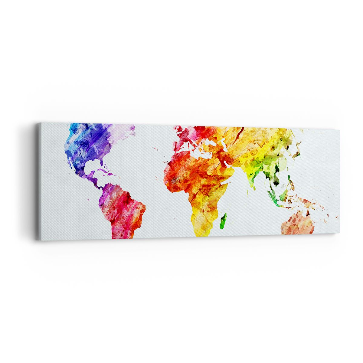 Obraz Na Płótnie - Mapa Kontynent - 90X30 Cm - Ab90X30-2799