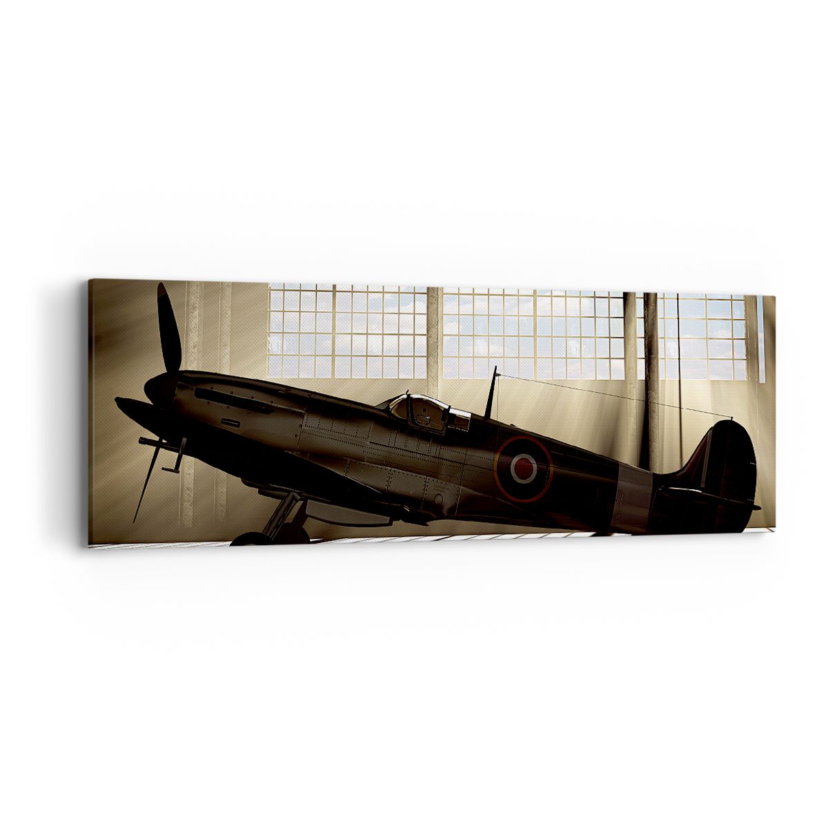 Obraz Na Płótnie - Samolot Hangar - 90X30 Cm - Ab90X30-2969