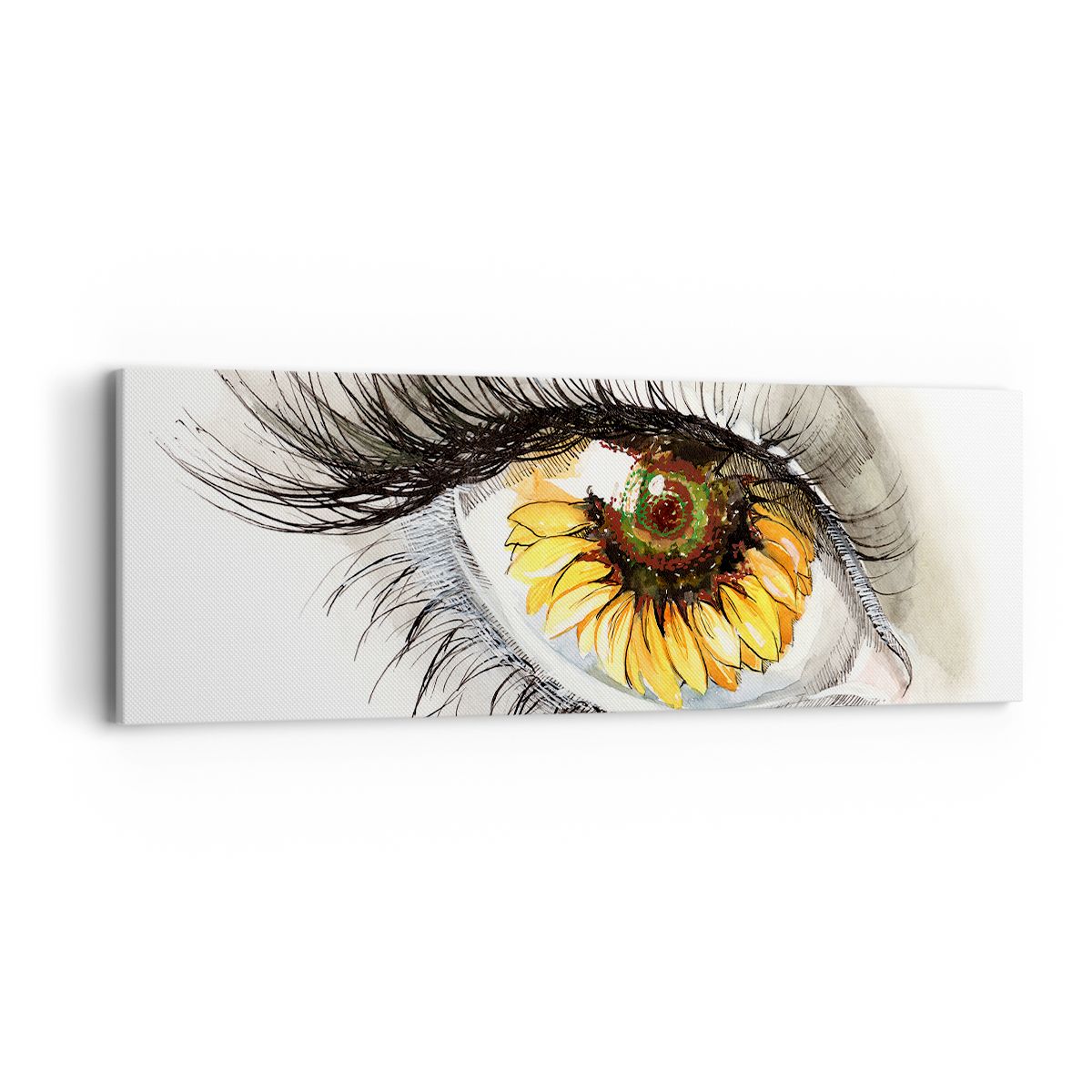 Obraz Na Płótnie - Kobieta Oko - 90X30 Cm - Ab90X30-3003