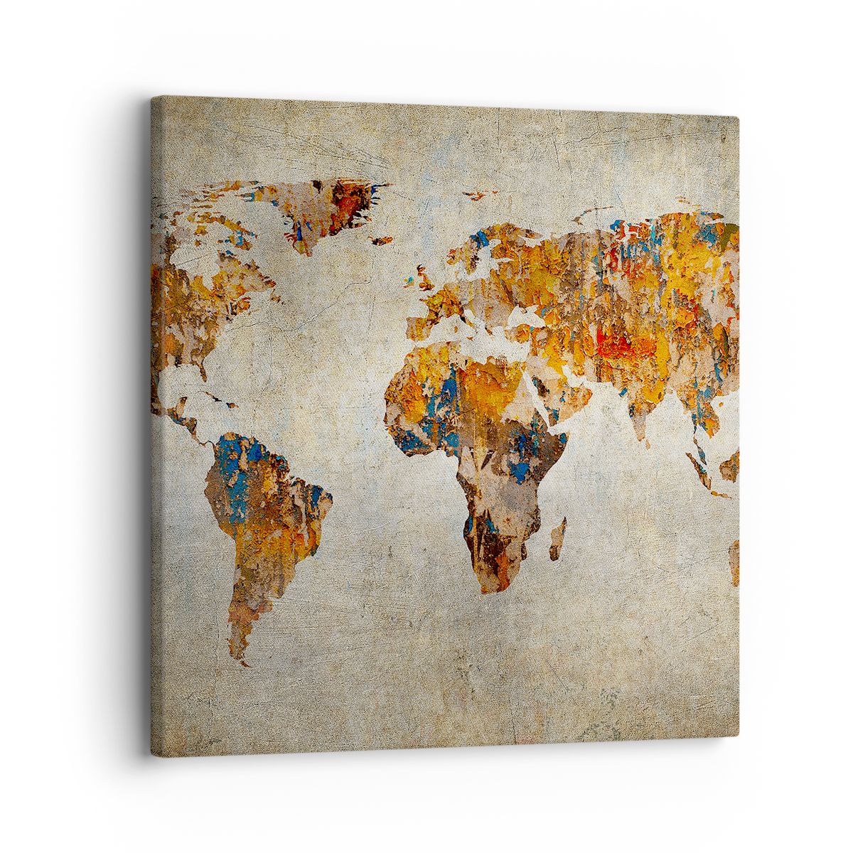 Obraz Na Płótnie - Mapa Kontynent - 30X30 Cm - Ac30X30-2783
