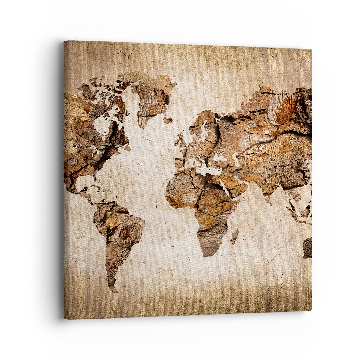 Obraz Na Płótnie - Mapa Kontynenty - 30X30 Cm - Ac30X30-3590