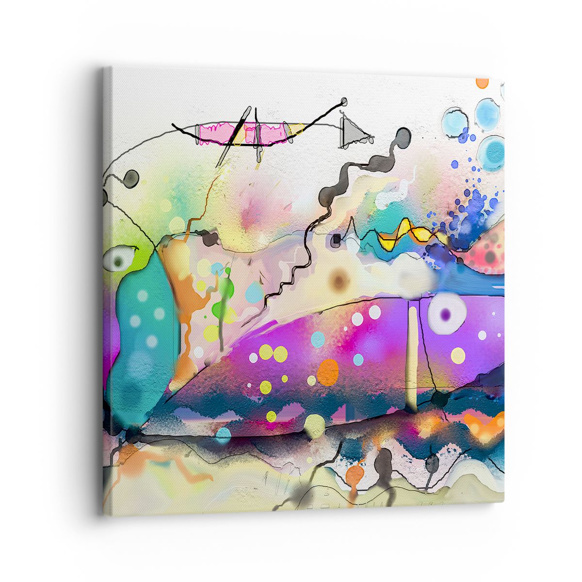 Obraz Na Płótnie - Ryby Pastele  - 30X30 Cm - Ac30X30-4096