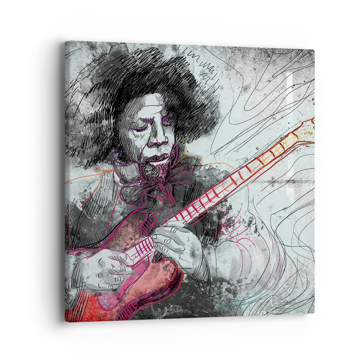 Obraz Na Płótnie - Gitara Muzyka  - 40X40 Cm - Ac40X40-2559