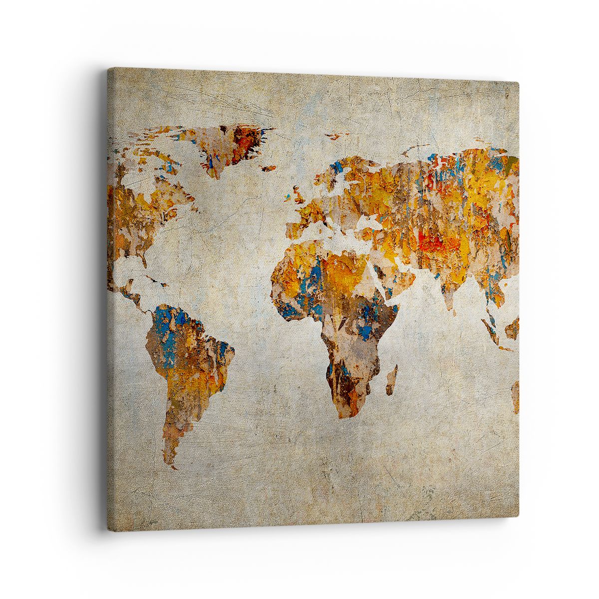 Obraz Na Płótnie - Mapa Kontynent - 40X40 Cm - Ac40X40-2783
