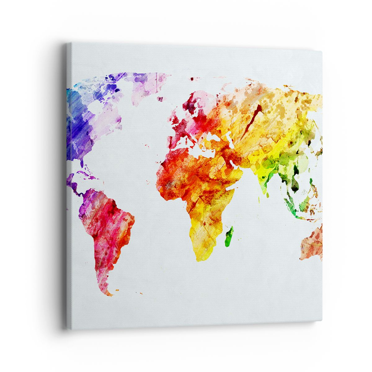 Obraz Na Płótnie - Mapa Kontynent - 40X40 Cm - Ac40X40-2799