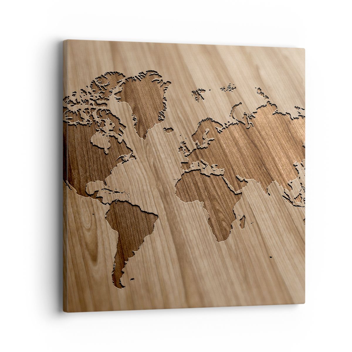 Obraz Na Płótnie - Mapa Kontynent - 40X40 Cm - Ac40X40-3042