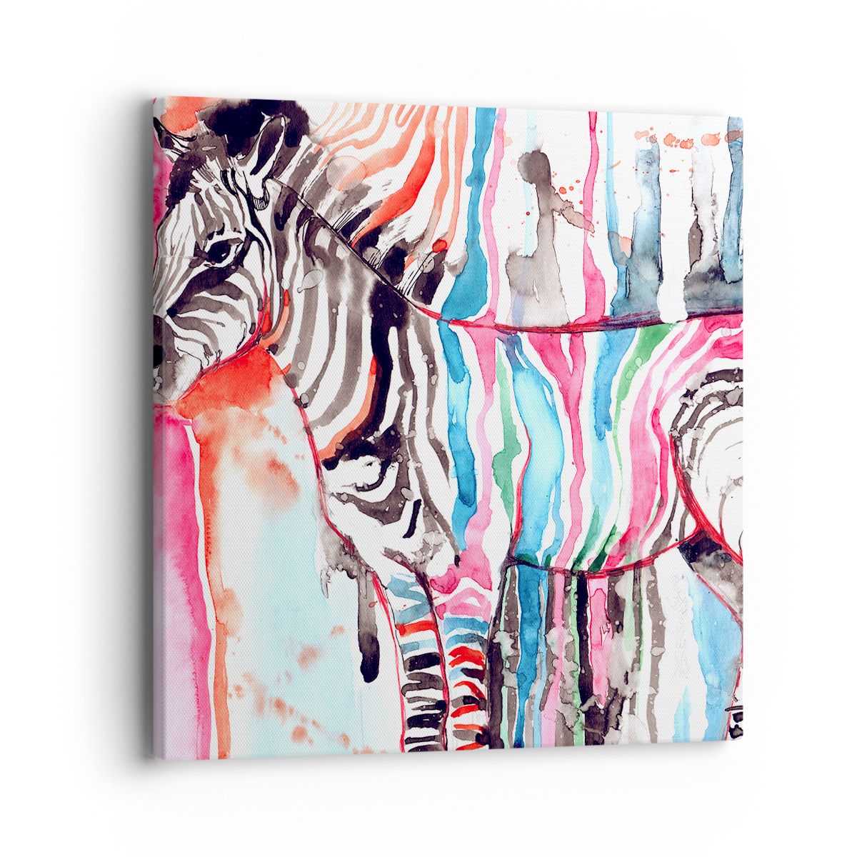 Obraz Na Płótnie - Zebra Rysunek - 40X40 Cm - Ac40X40-3075