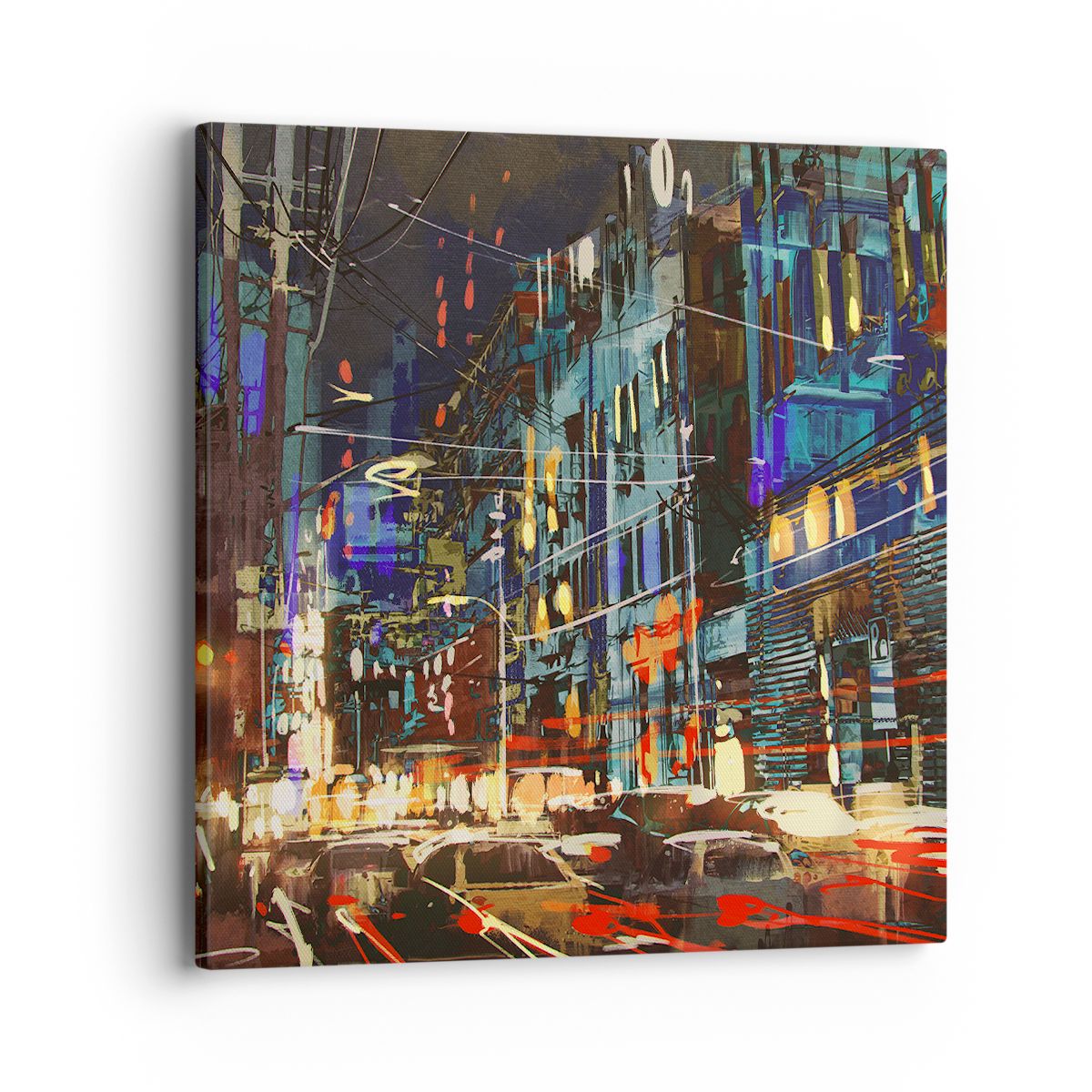 Obraz Na Płótnie - Miasto Centrum Auto - 40X40 Cm - Ac40X40-3787