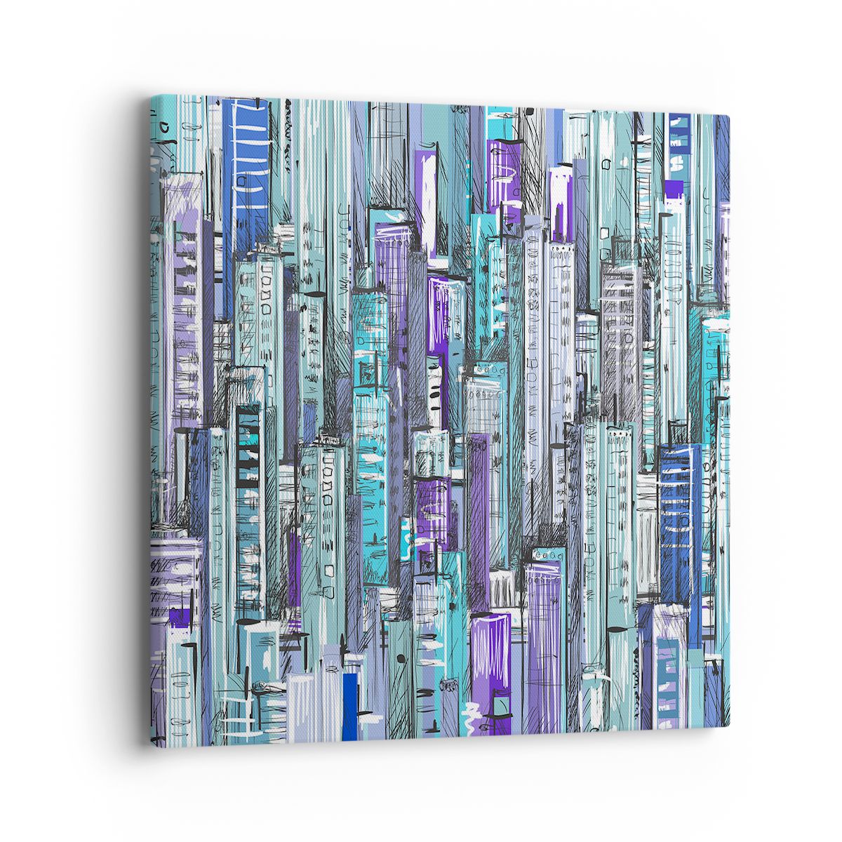 Obraz Na Płótnie - Drapacze Chmur - 40X40 Cm - Ac40X40-3857