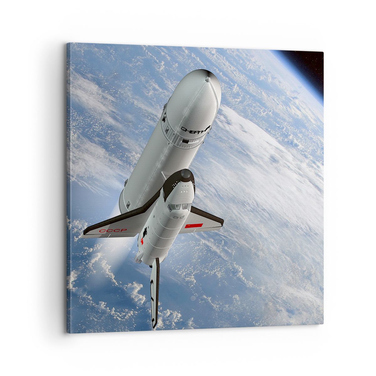 Obraz Na Płótnie - Sputnik Orbita - 60X60 Cm - Ac60X60-0496