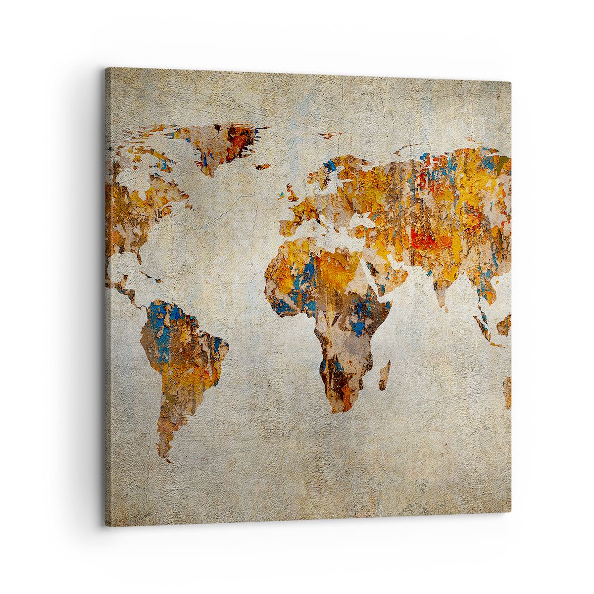 Obraz Na Płótnie - Mapa Kontynent - 60X60 Cm - Ac60X60-2783