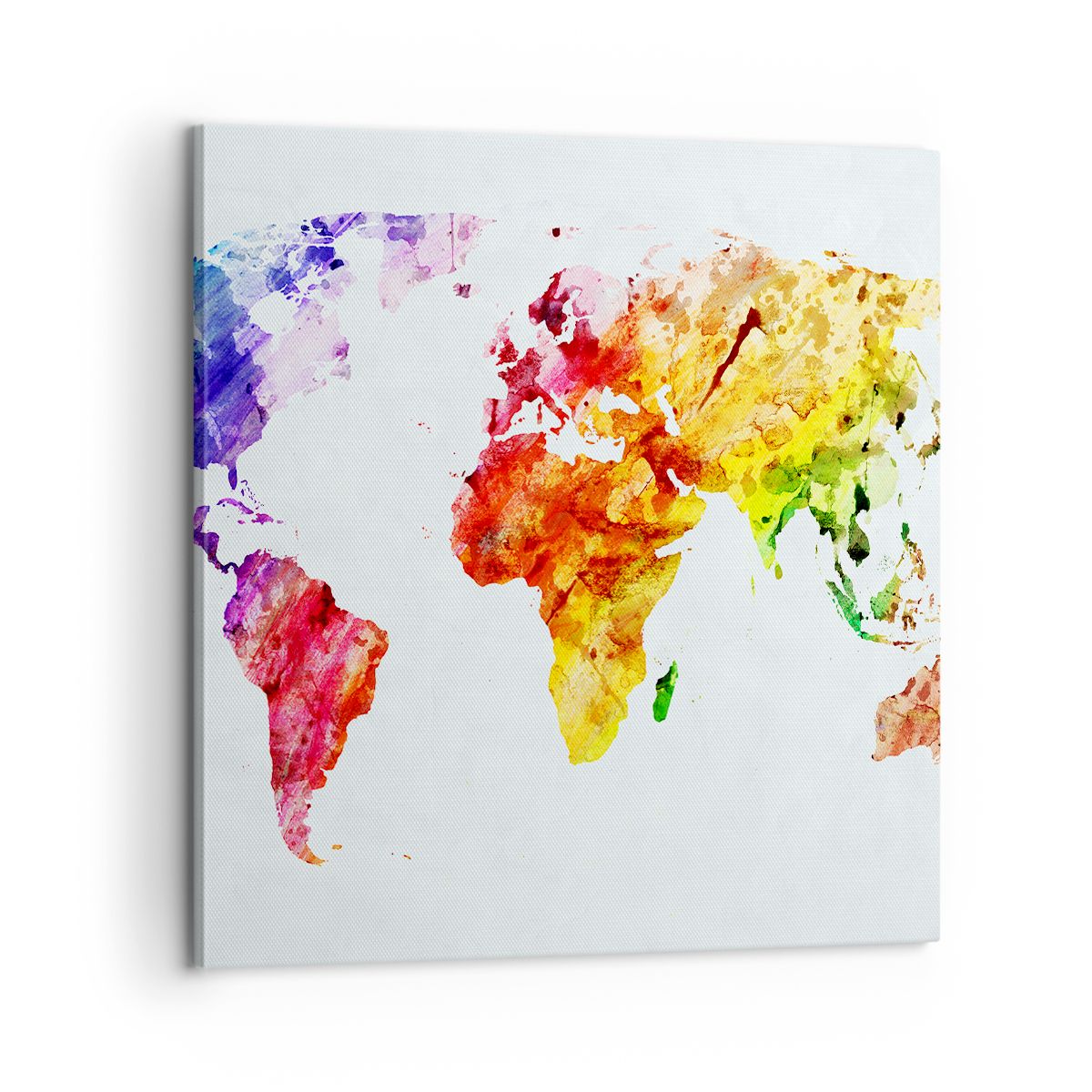 Obraz Na Płótnie - Mapa Kontynent - 60X60 Cm - Ac60X60-2799