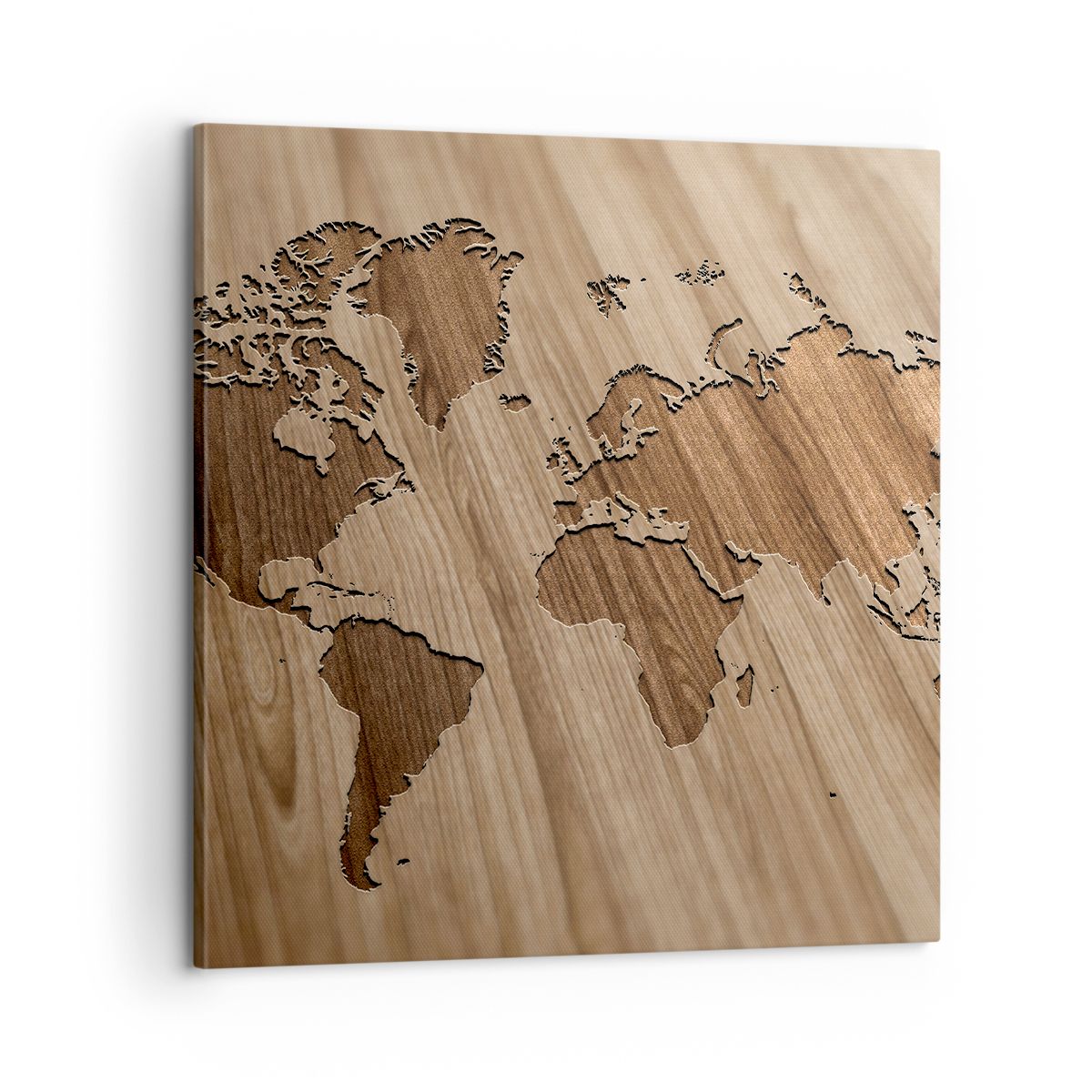Obraz Na Płótnie - Mapa Kontynent - 60X60 Cm - Ac60X60-3042